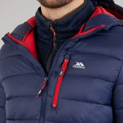 Herre Mikail Mikro Polstret Hættejakke Blå