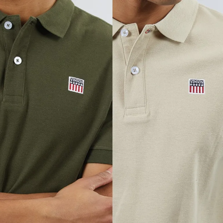 Herre Mike To-pak Polotrøjer Humus/Skovnat