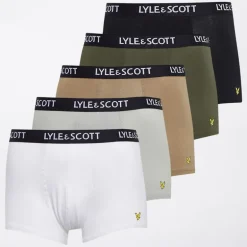 Herre Miller Fem Pak Boxer Trusser Bright White/​Mirage Grey/​Silver Sage/​Beetle/​Sort