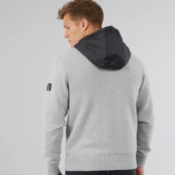 Herre Minski Strikket Hættetrøje Grå Melange
