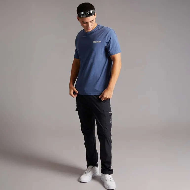 Herre Mirada T-shirt med grafik bagpå Blue Infinity