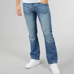 Herre Nye Baltimore Bælte Jeans Straight Jeans Lyse Vask