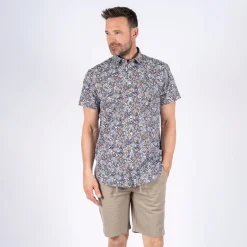 Herre Oliver Kortærmet Skjorte Marineblå