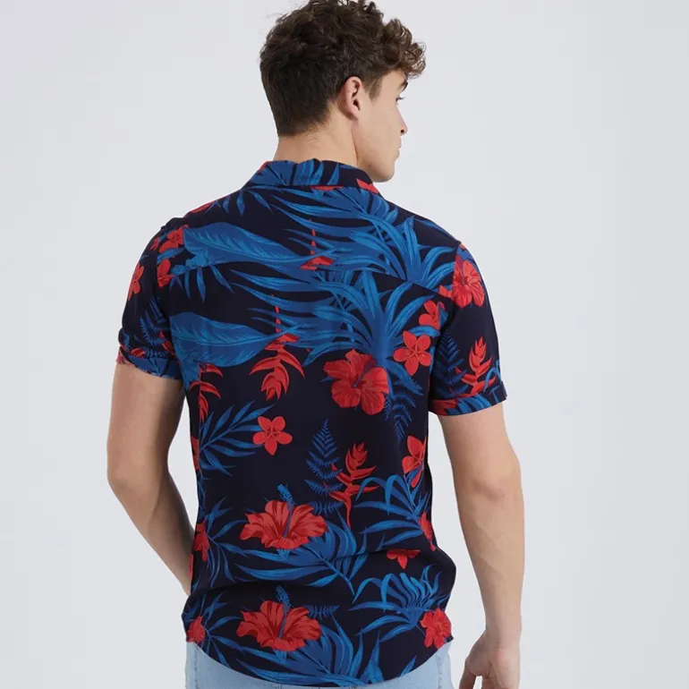 Herre Otiano Skjorter med korte ærmer Blå