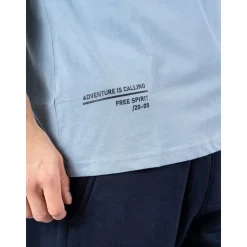 Herre Paul T-shirt Falmet Blå