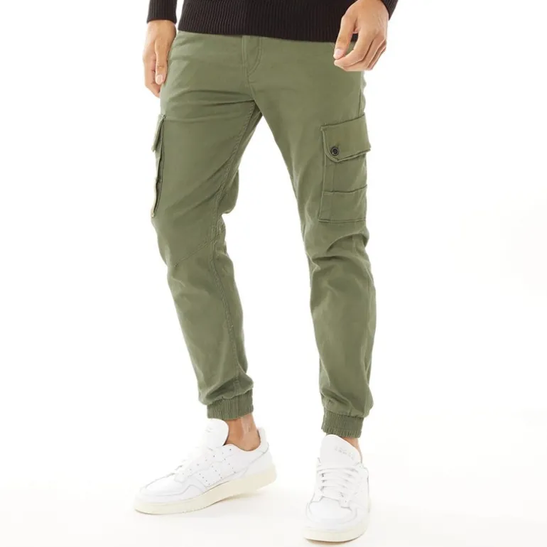 Herre Paul Warner AKM 111 Cargobukser Olivengrøn