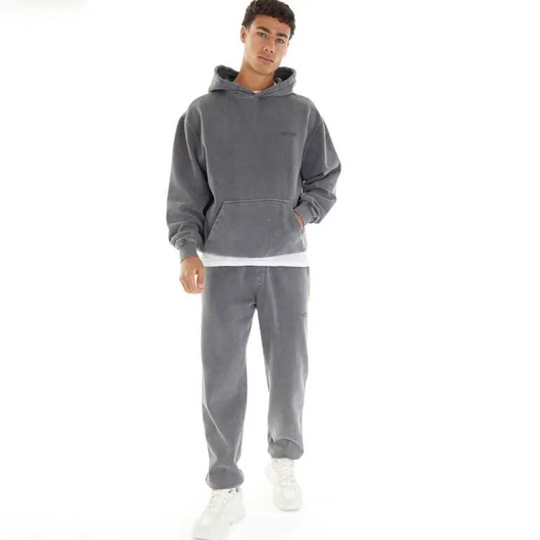 Herre Pigmentfarvede Joggingbukser Stål