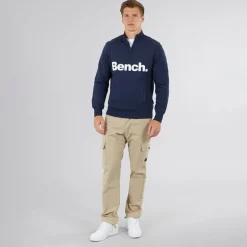 Herre Plinth Spots 1/4 Zip Funnel Neck Sweatshirt Navy