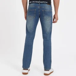 Herre Princed Jeans med lige pasform Stenvasket