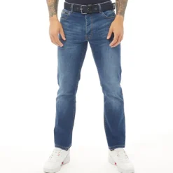 Herre Princed Jeans med lige pasform Stenvasket