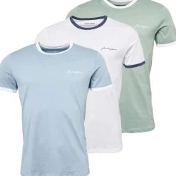 Herre Ralph 3-pak T-shirts Hvid/​Ashley Blå/​Grøn Milieu