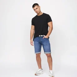 Herre Reestier Denim Shorts Mellem Vask