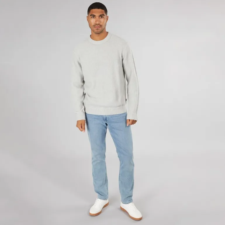 Herre Rice Strikket Jumper Lys Grå