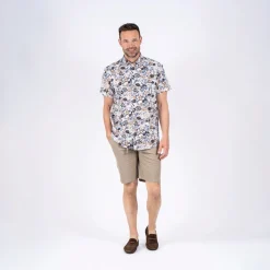 Herre Rolf Kortærmet Skjorte Naval Blå