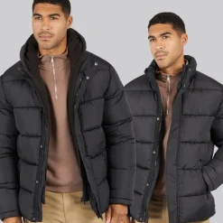 Herre Row Mellemlag Fleece Jakke Sort