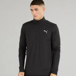 Herre Run Favorite 1/4 Zip Løbe Tøj Sort