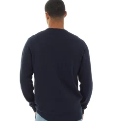 Herre Rundhals Ellison Striktrøje Mørk Safir