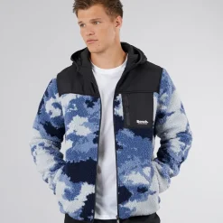 Herre Sableo Fleece Hættetrøje Blå Camo