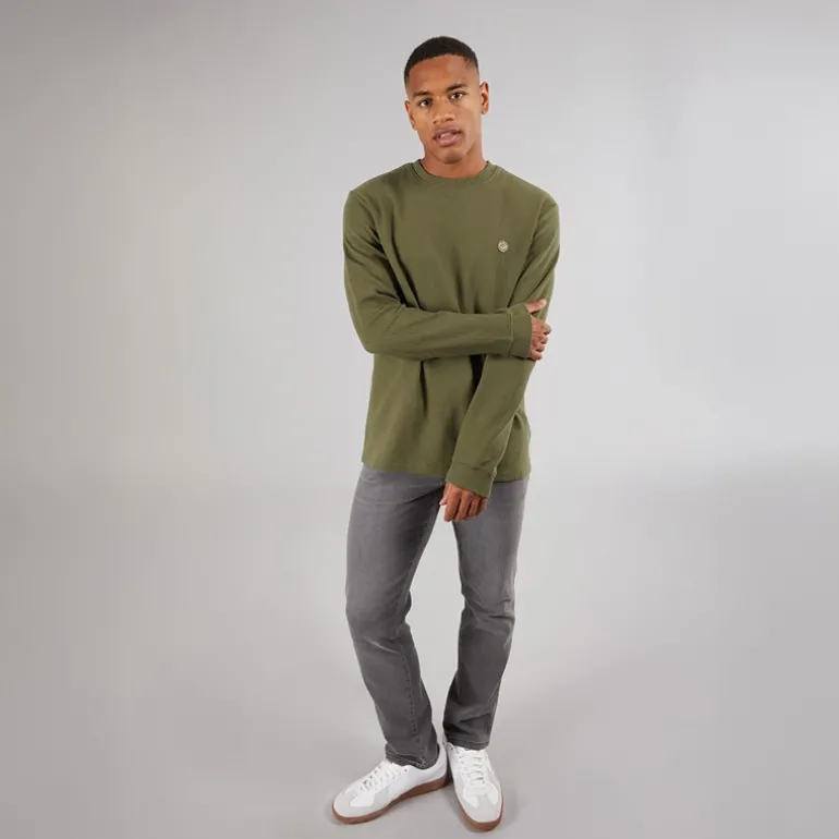 Herre Salupe Sweatshirt Mørk Oliven