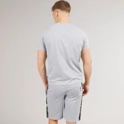Herre Sanlo T-shirt og shorts sæt Grå Melange