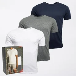 Herre Santo Tre Pakke T-shirts Navy / Gråmeleret / Hvid