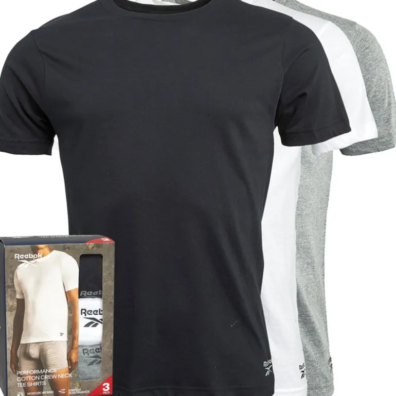 Herre Santo T-Shirts 3-pak Sort/Grå Melange/Hvid