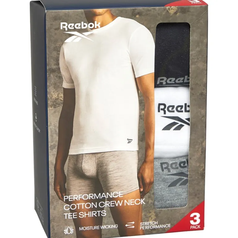 Herre Santo T-Shirts 3-pak Sort/Grå Melange/Hvid