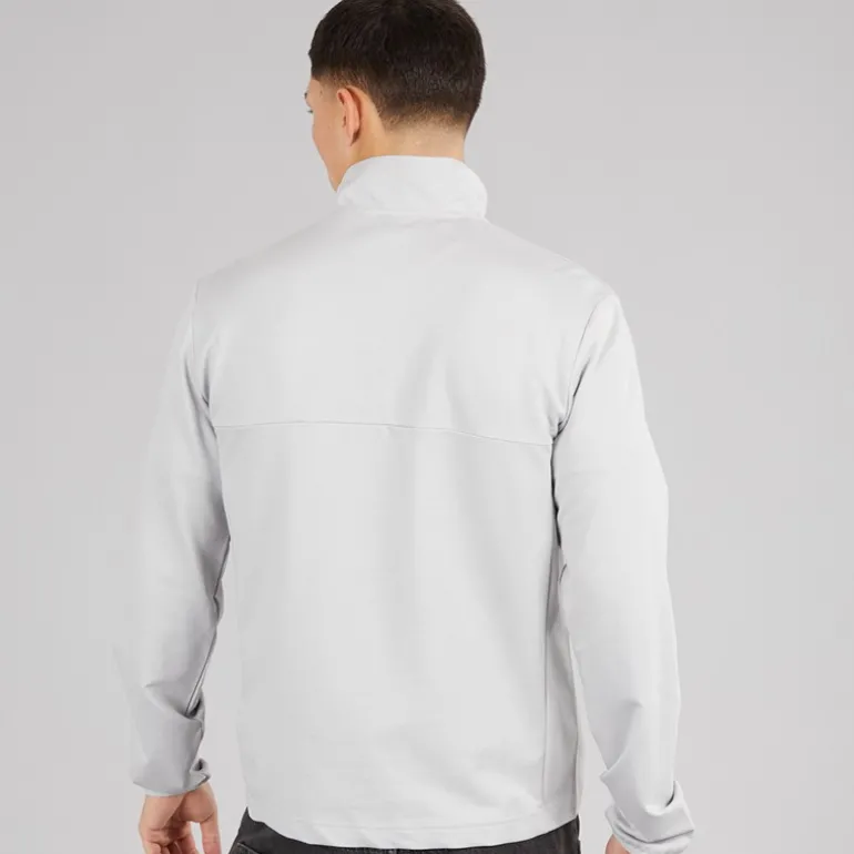 Herre Sesano 1/2 Zip Top Light Grey Solid