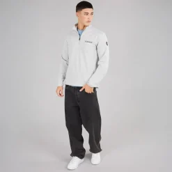 Herre Sesano 1/2 Zip Top Light Grey Solid
