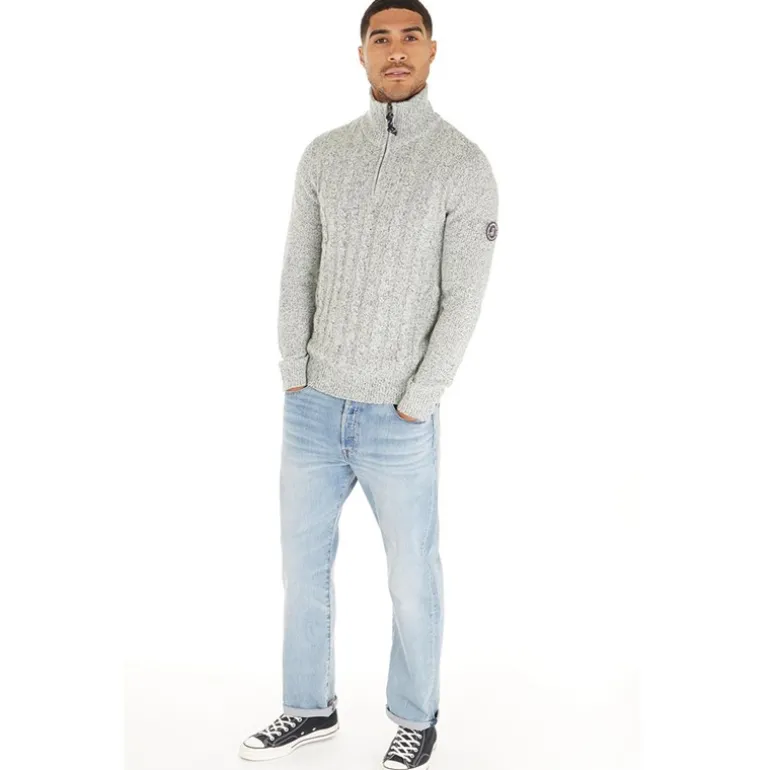 Herre Shane Strikket Trøje Sølv Birke