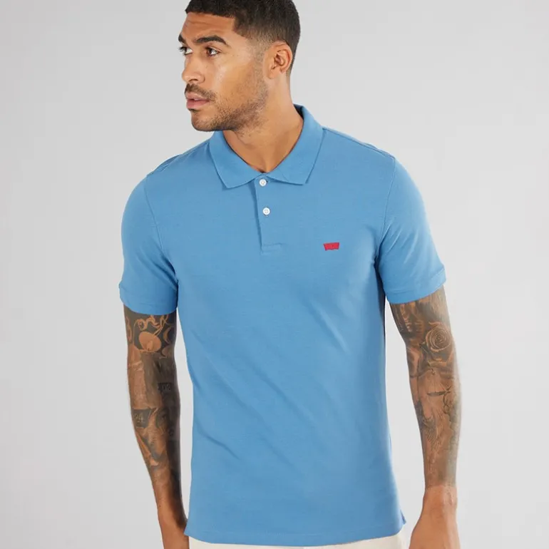 Herre Slim Polo Shirt Federal Blue