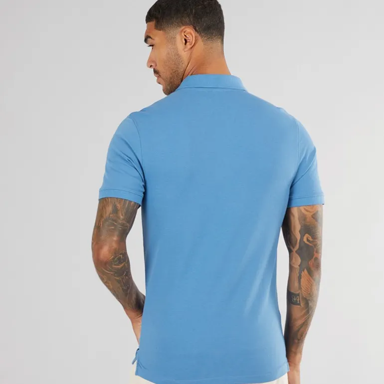 Herre Slim Polo Shirt Federal Blue