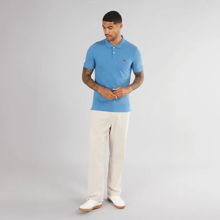 Herre Slim Polo Shirt Federal Blue