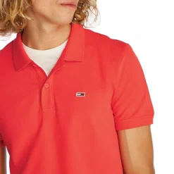 Herre Slim Stolpelukning Polo Bright Vermillion