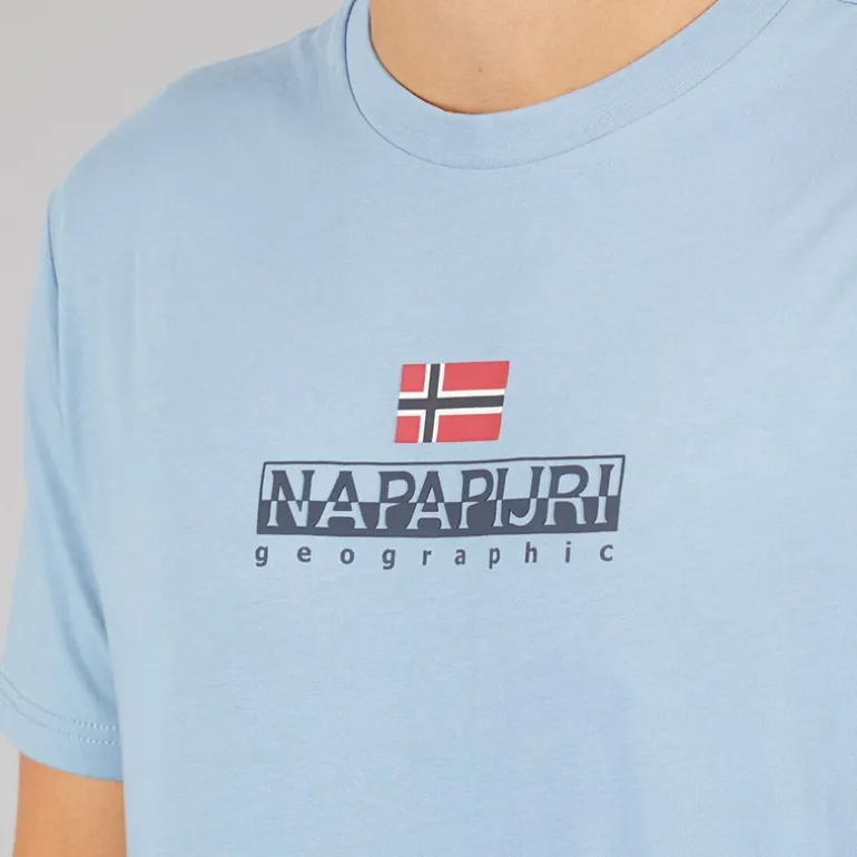 Herre Sory Logo T-shirt Faded Denim