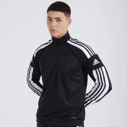 Herre Squadra 21 1/4 lynlås træningstop Sort/Hvid