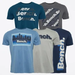 Herre Stordon T-Shirts 5-pak Dustet Blågrøn/​Frostgrå/​Marineblå/​Frostblå/​Stålgrå