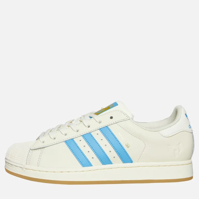 Herre Superstar Messi Træner Cream White/Semi Blue Burst/Gold Metallic