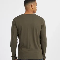 Herre Supreme Rundhals Langærmet T-shirt Khaki