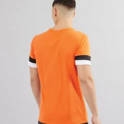 Herre teamRISE Trænings T-shirt Golden Poppy/​ Sort/​ Hvid