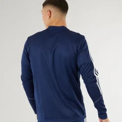 Herre Tiro 23 Club 1/​4 lynlås træningstop Navy/​Hvid