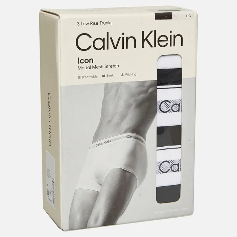 Herre Tre Pak Lav Talje Trunks Sort / Sort / Sort