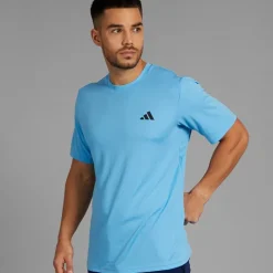 Herre Træn Essentiel Basis T-shirt Semi Blue Burst/Sort