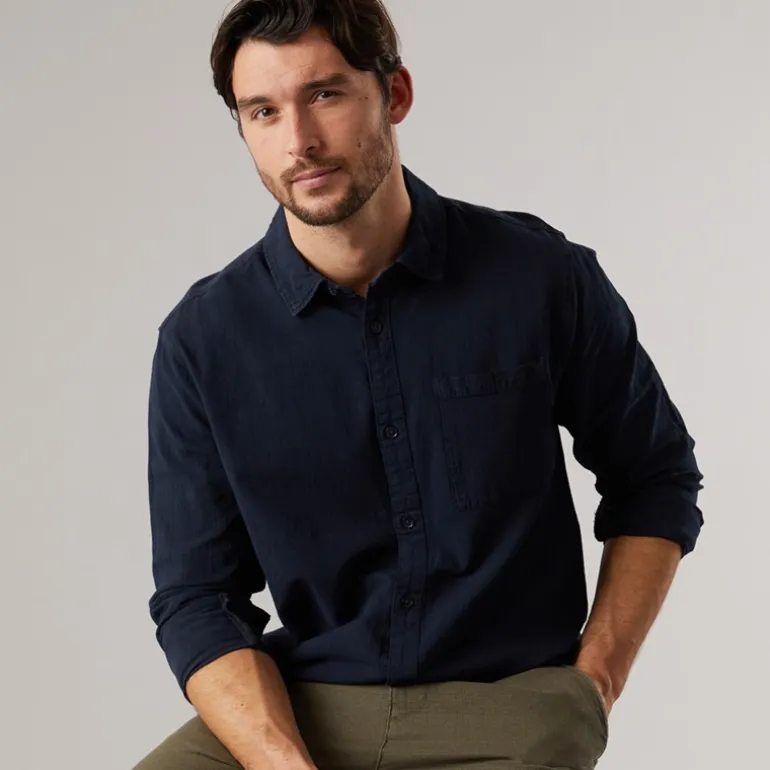 Herre Trypto Langærmet Skjorte Sky Captain