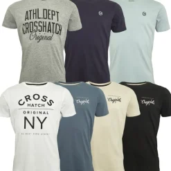 Herre T-shirts 7-pak Blå/Blå/Grå Melange/Hvid/Blå/Sort/Off White