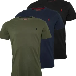 Herre T-shirts 3-pak Mix Sort/​Grøn/​Marineblå