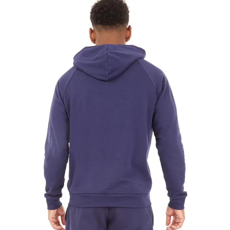 Herre UA Rival Fleece Logo Hoodie Midnatsblå/Hvid