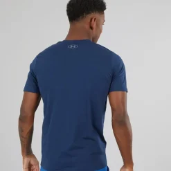 Herre UA Sportstyle Left Chest Sport træningstrøjer Marineblå