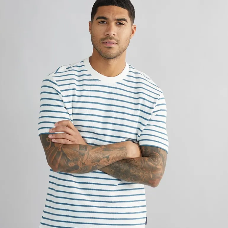 Herre Vaffel Stribet T-shirt Snow White