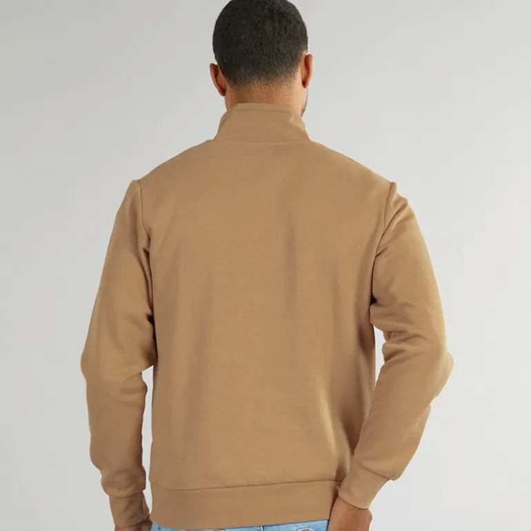 Herre Vesterbro 1/4 Zip Sweatshirt Silver Mink / White